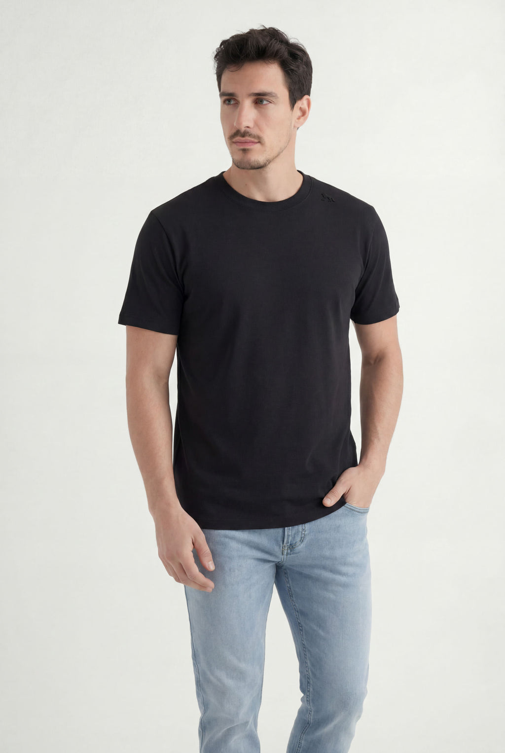 Camiseta Básica Masculino Acostamento Preto
