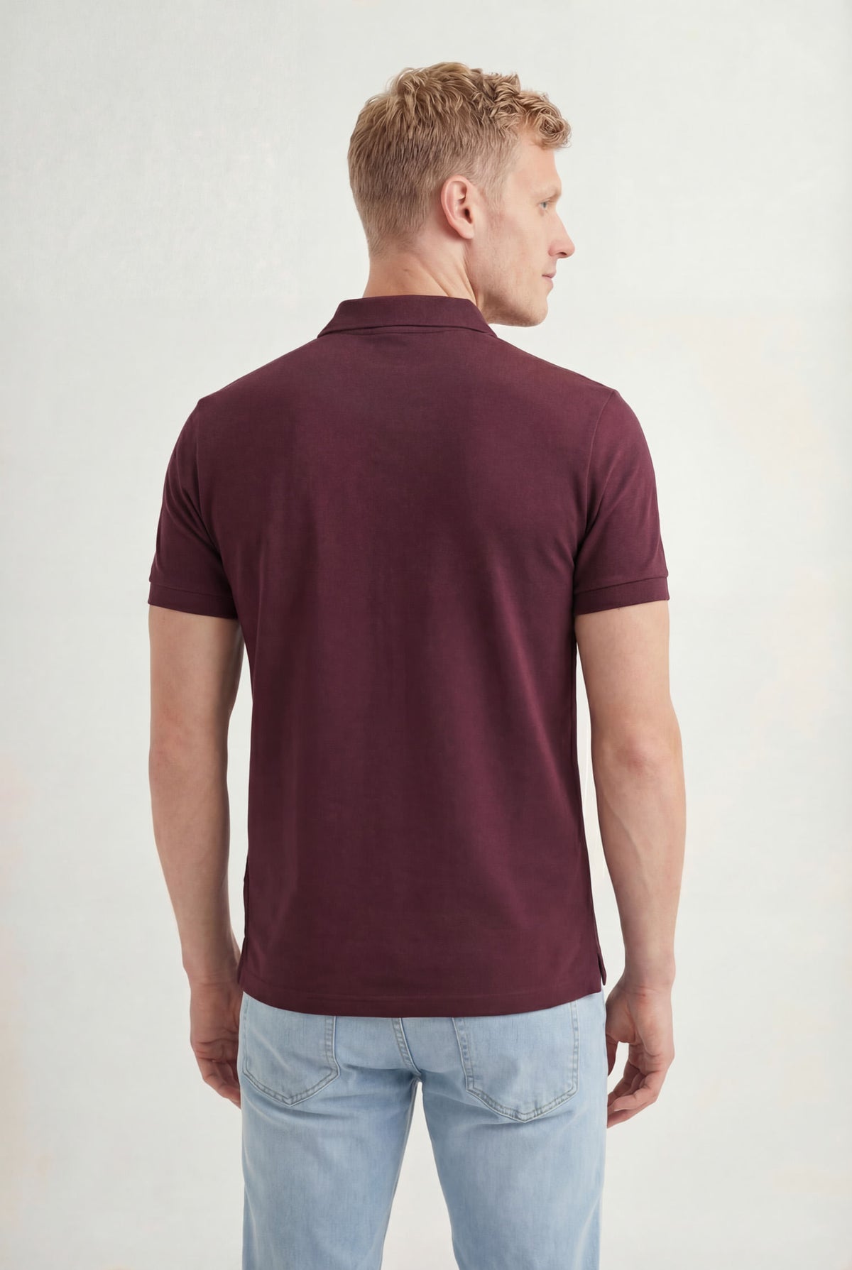 Polo Casual Elastano Masculina Acostamento Preto
