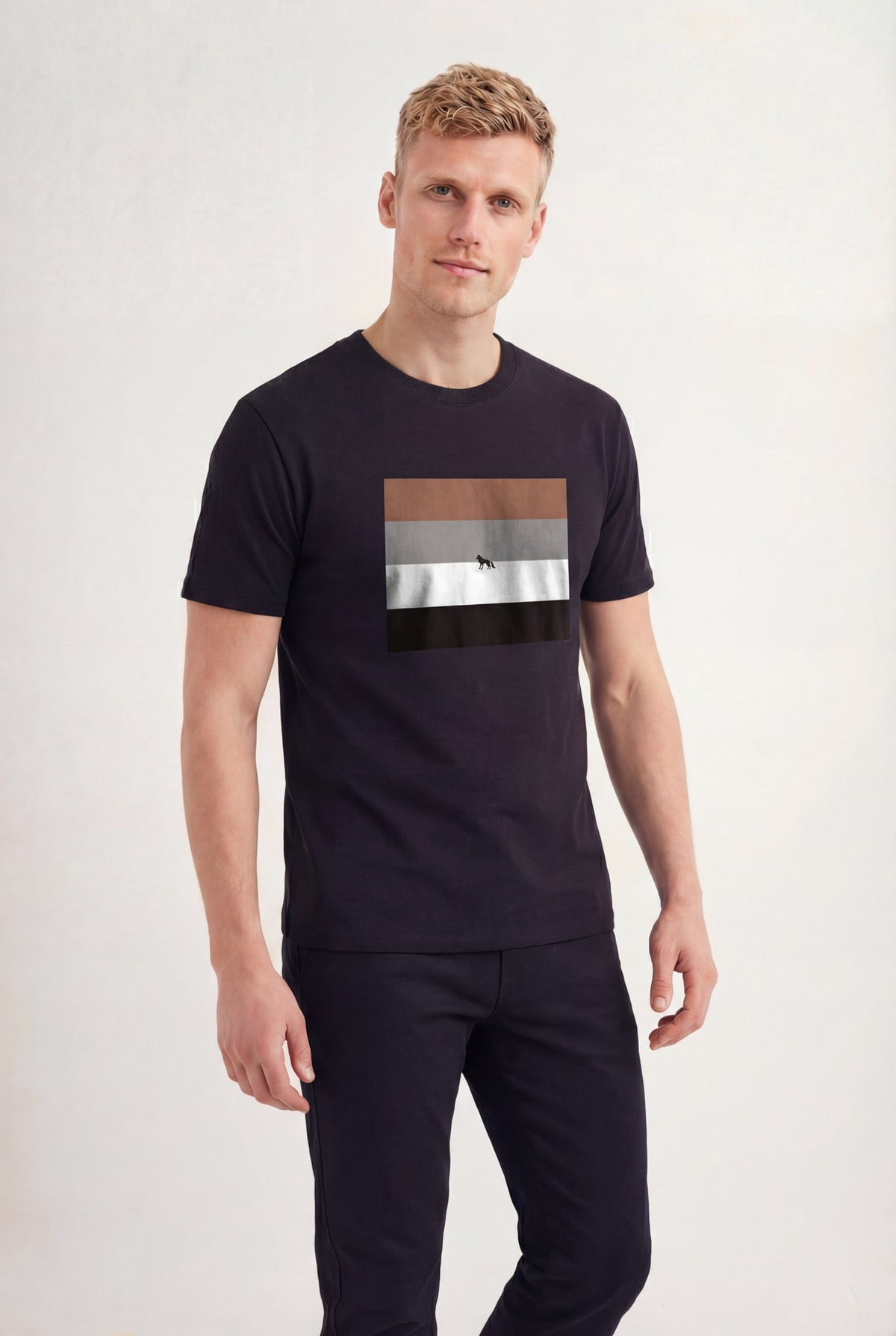 Camiseta Casual Estampada Masculina Acostamento Preto