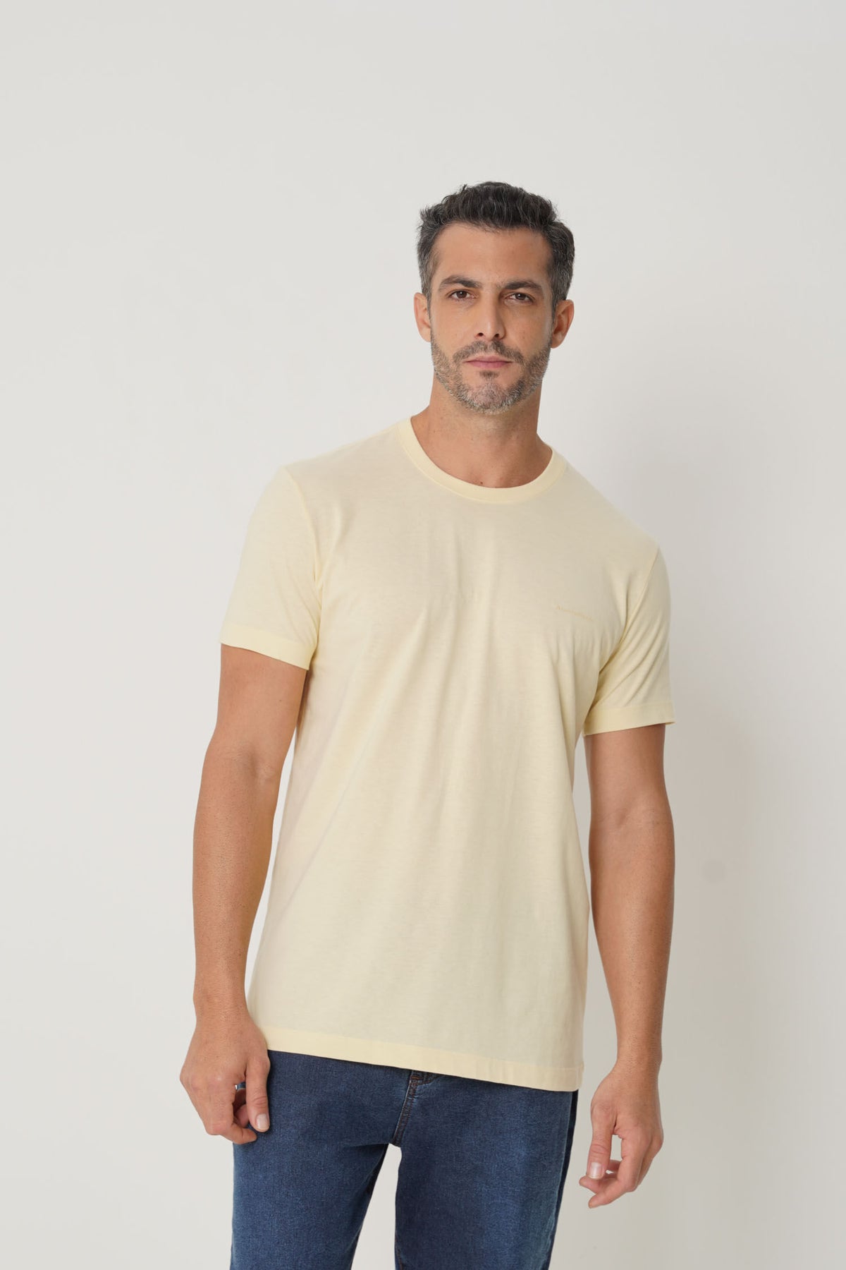 Camiseta Estampa Assinatura Masculina Acostamento Amarelo Sunlight