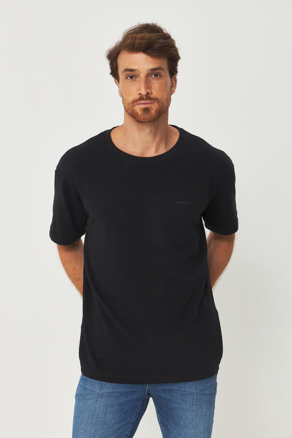 Camiseta Bigshirt Casual Masculino Acostamento Preto