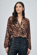 Blusa Print Transpassada Feminina Acostamento Red Blossom