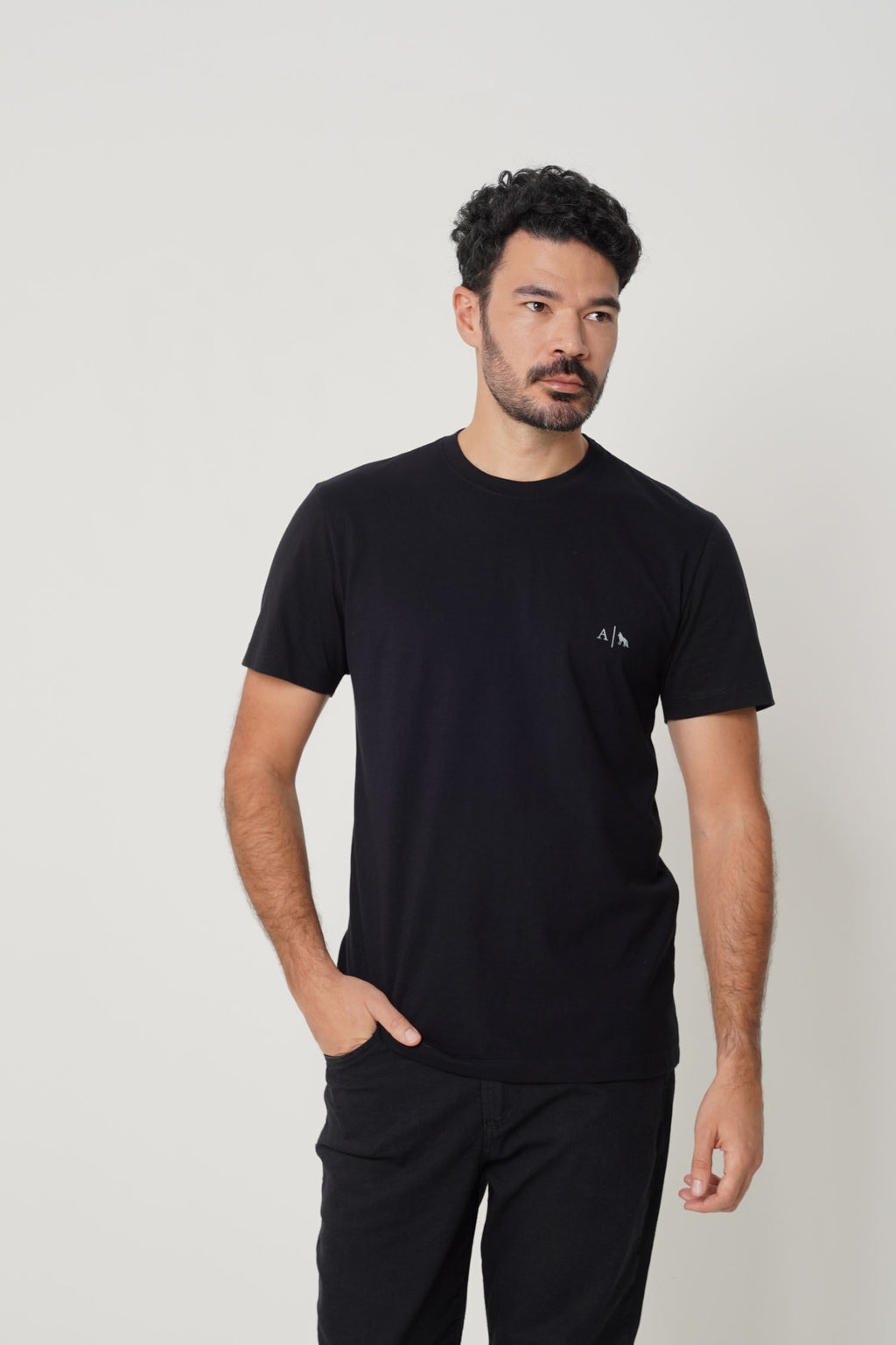 Camiseta Minimalista Masculina Acostamento Preto