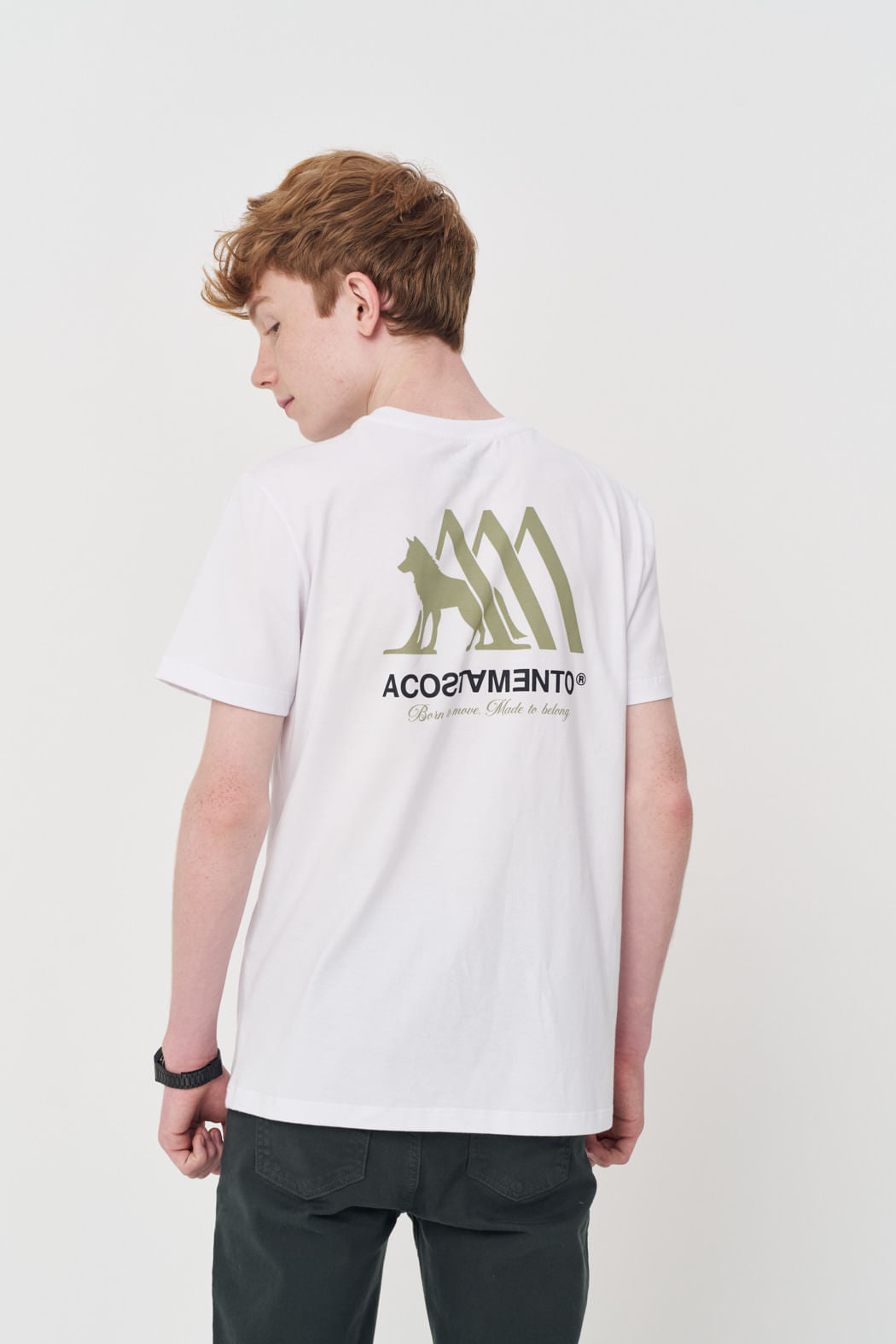 Camiseta Estampa Costas Menino Acostamento Next Branco
