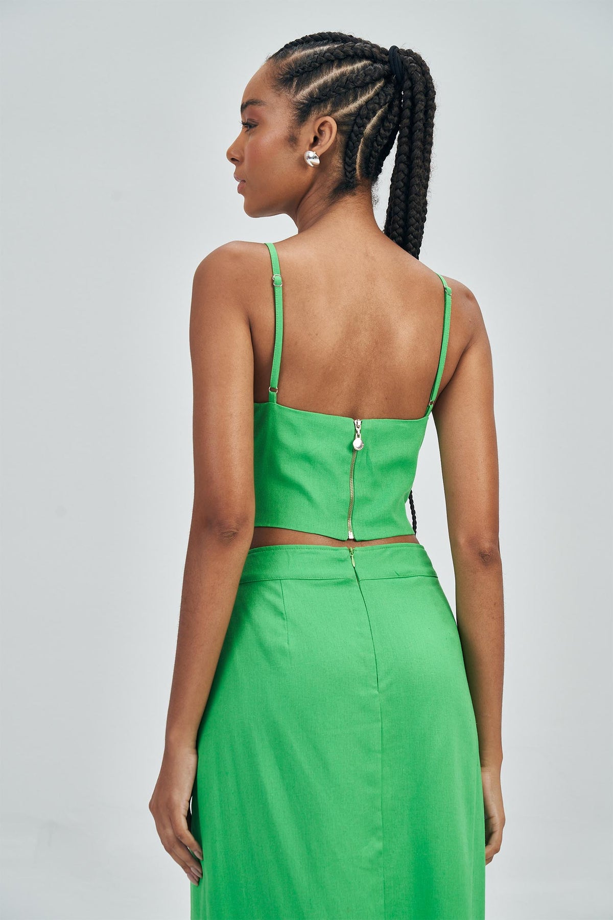 Top Decote Coração Feminina Acostamento Green Light