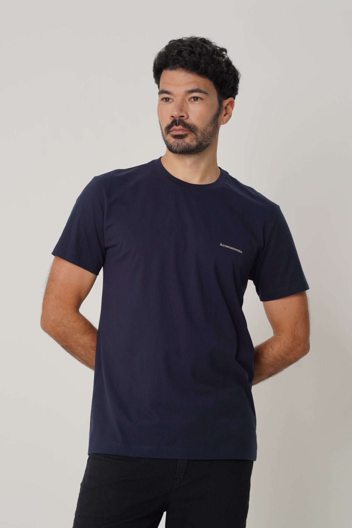 Camiseta Street Casual Masculina Acostamento Marinho