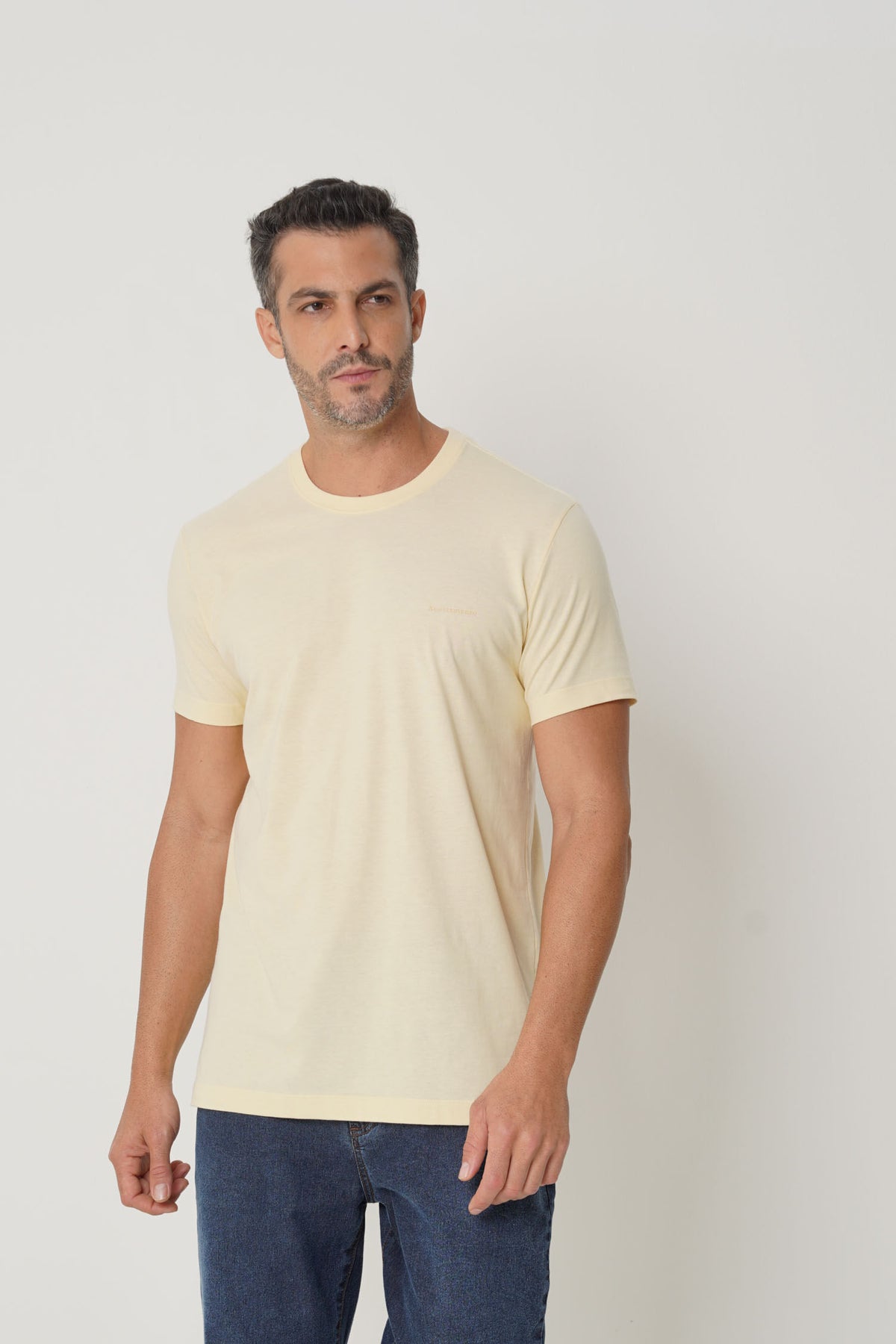 Camiseta Estampa Assinatura Masculina Acostamento Amarelo Sunlight