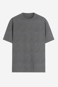 Camiseta Básica Silk Minimalista Masculina Acostamento Mescla Grafite