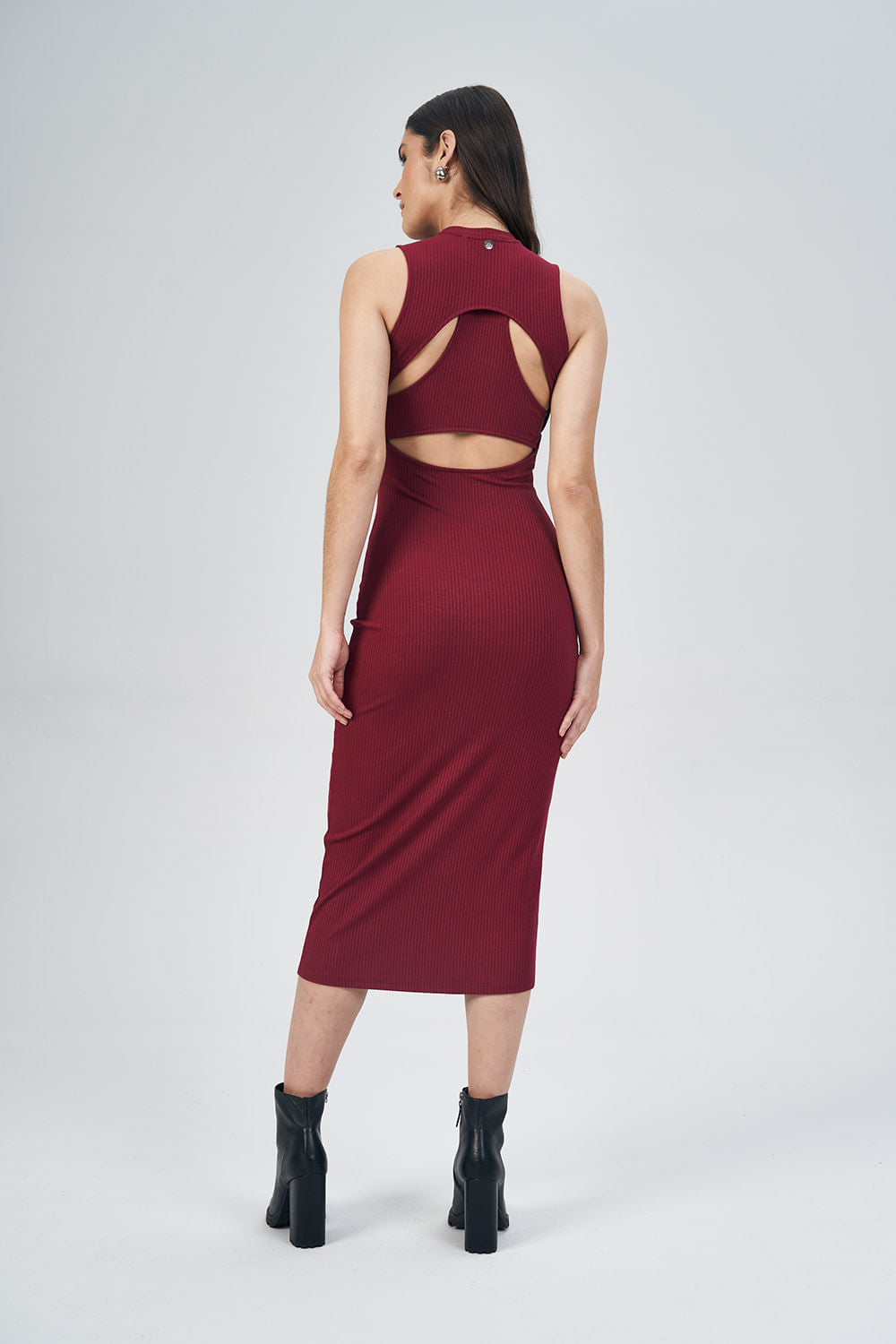 Vestido Midi Fashion Feminino Acostamento Soft Sky