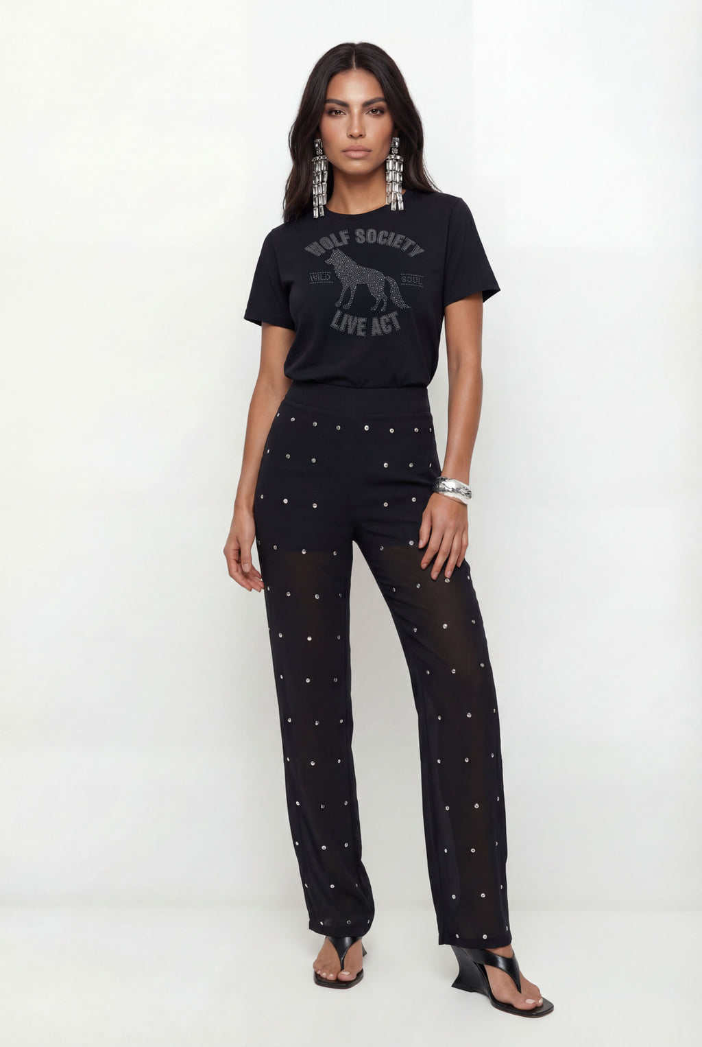 T-Shirt Silk Com Termocolante ACT Feminina Off White