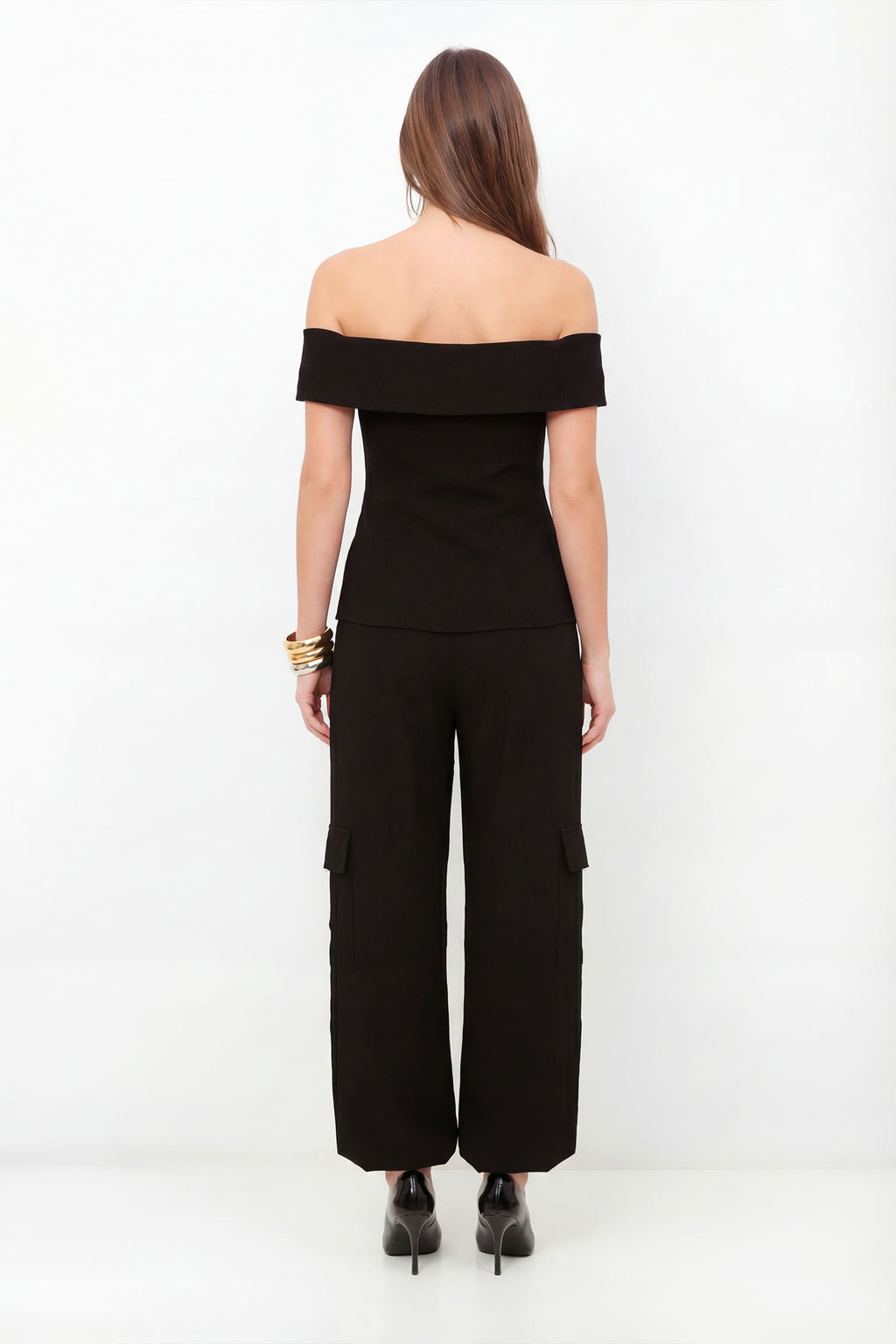 Calça Cargo Cintura Alta ACT Feminina Preto