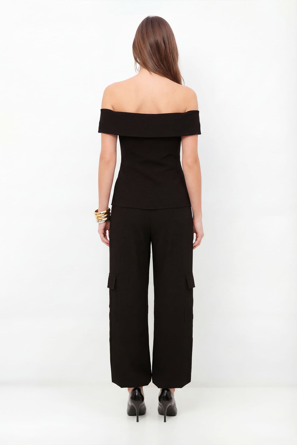 Calça Cargo Cintura Alta ACT Feminina Preto