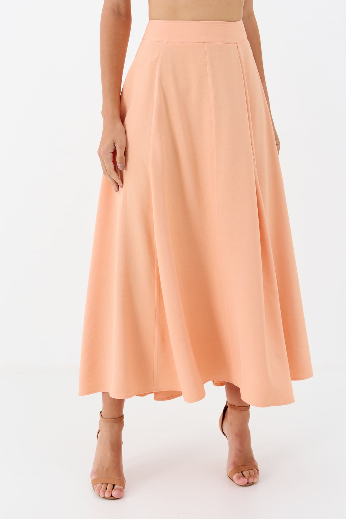 Saia Midi Fluida ACT Feminino Preto