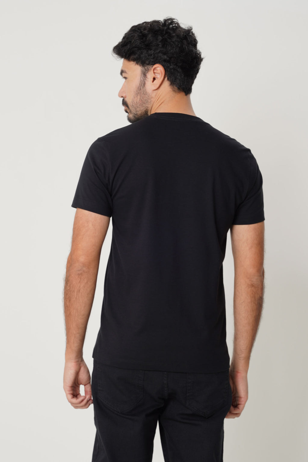 Camiseta Clássica Pima Masculina Acostamento Preto