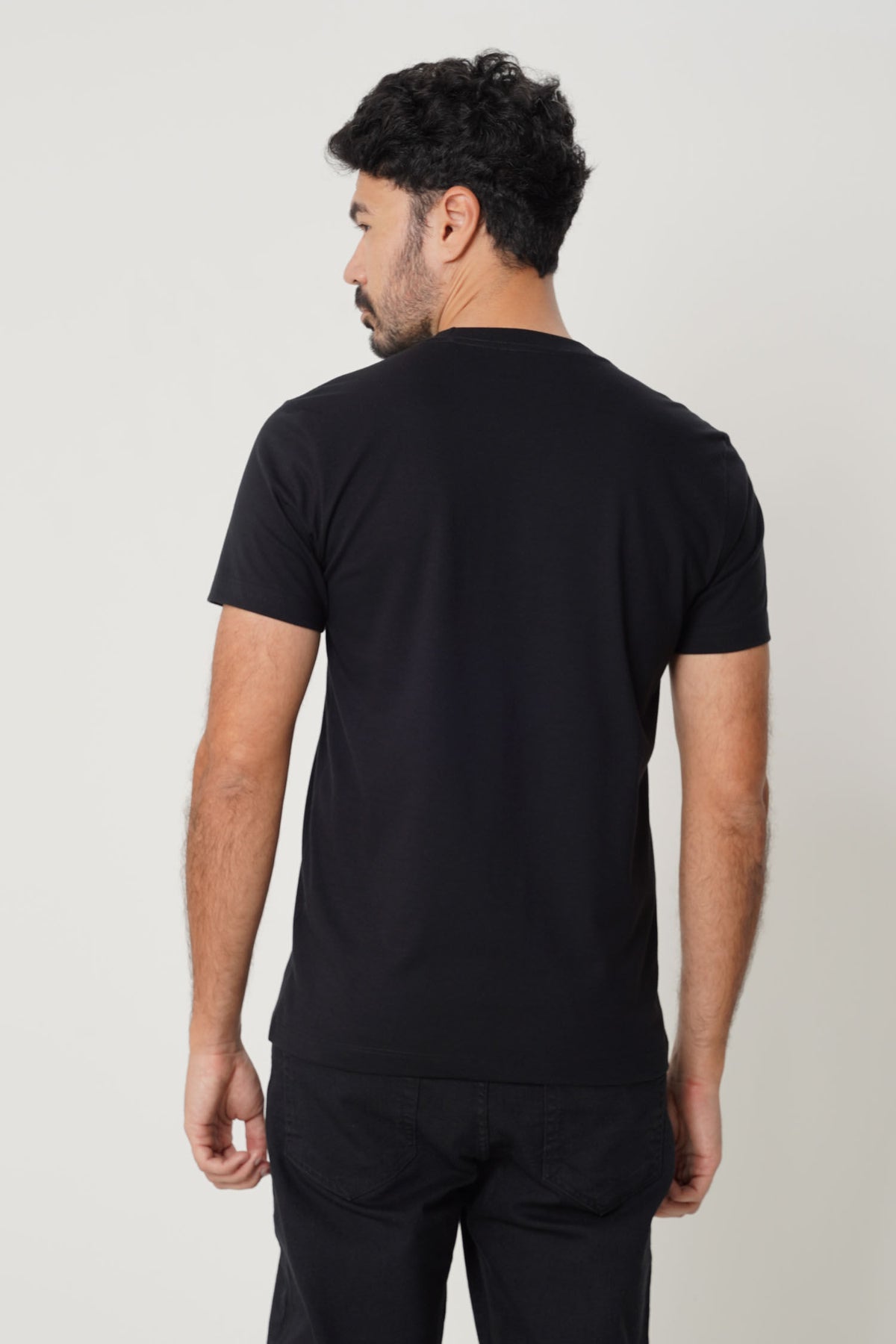 Camiseta Clássica Pima Masculina Acostamento Preto