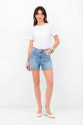 Short Jeans Boyfriend Feminino Inblanche Jeans Claro
