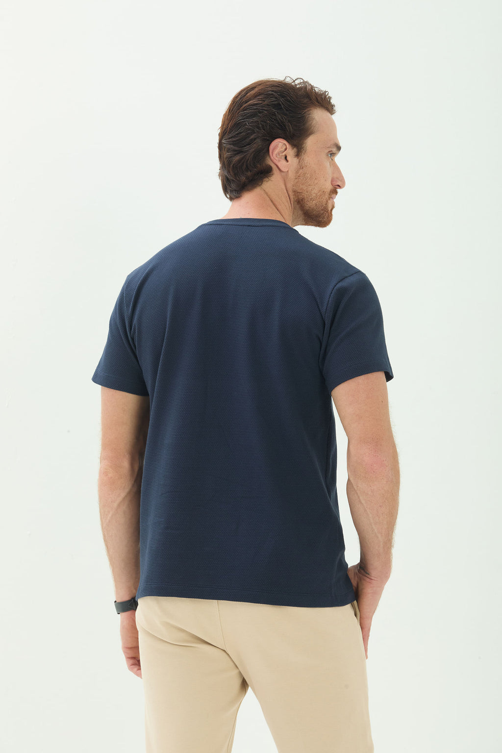 Camiseta Texturizada Masculina Acostamento Marinho