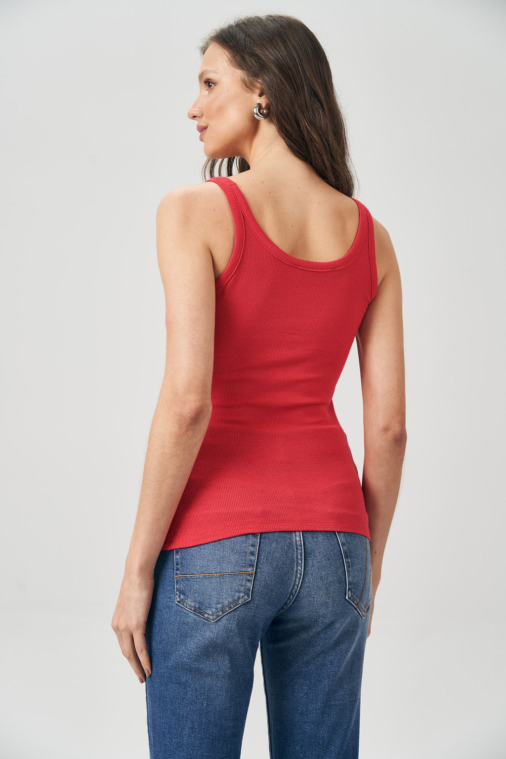 Regata Básica Feminina Acostamento Vermelho