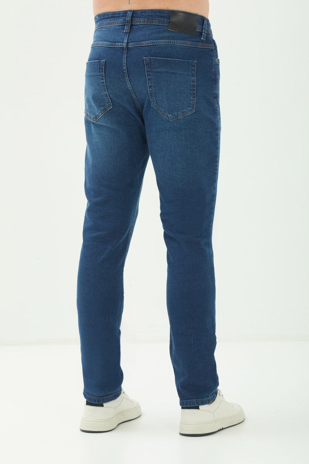 Calça Jeans Rock Básica Masculina Acostamento Jeans Escuro
