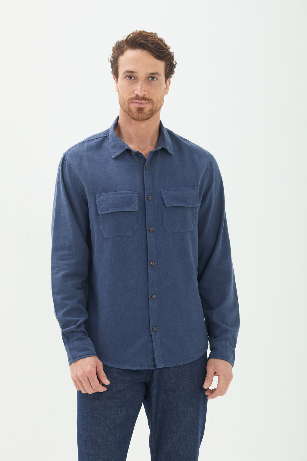 Camisa Manga Longa Utilitária Masculina Acostamento Marinho