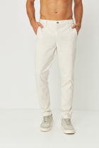 Calça Chino Skinny Com Linho Masculina Acostamento Natural