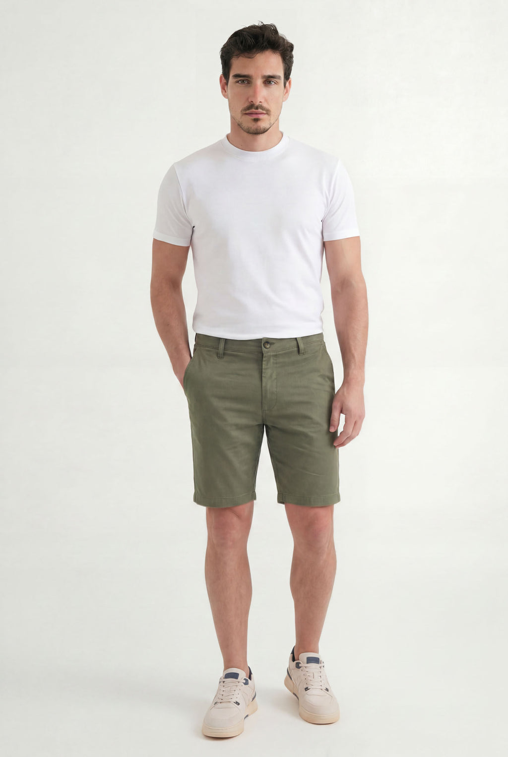 Bermuda Casual Masculina Acostamento Caqui