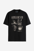 Camiseta Estampa Lobo Masculina Acostamento Preto