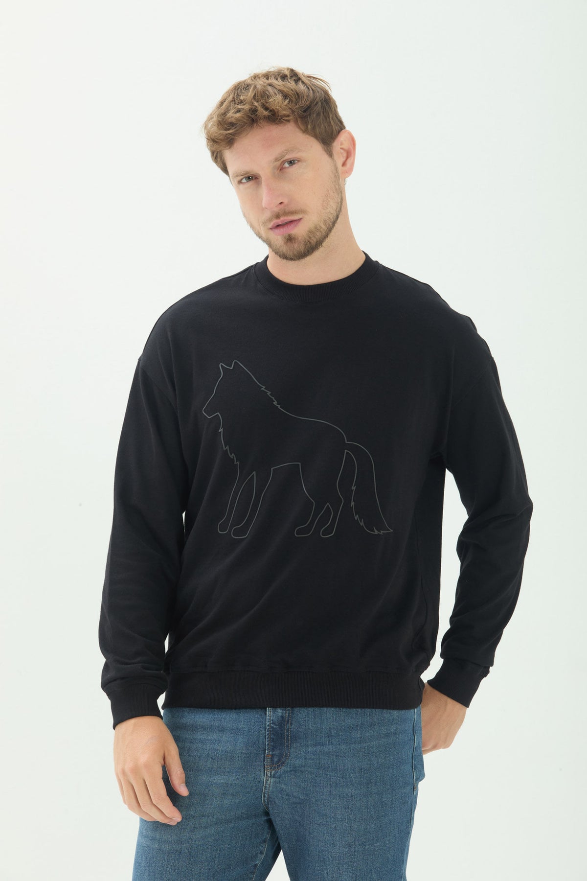 Blusão Moletom Casual Masculino Acostamento Preto