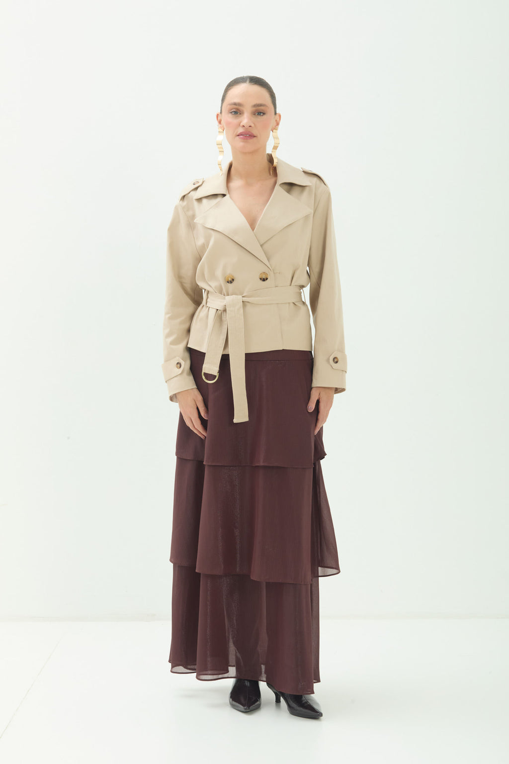 Casaco Com Lapela ACT Feminino Sand