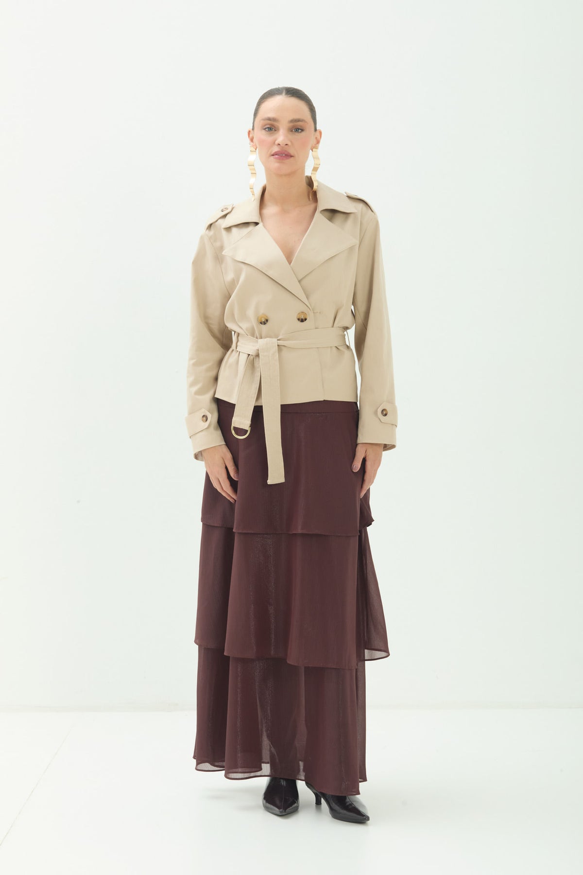 Casaco Com Lapela ACT Feminino Sand