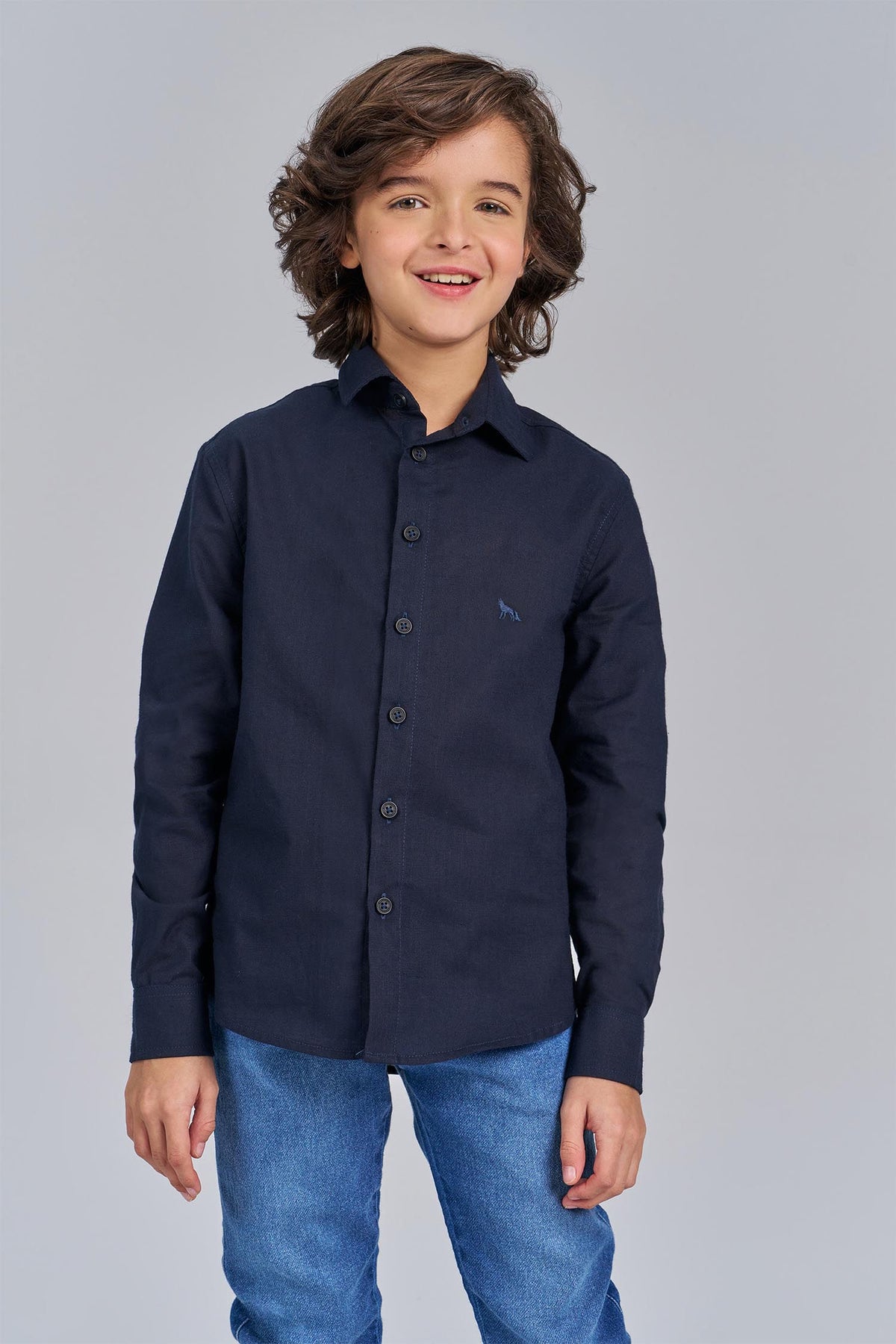 Camisa Verano Menino Acostamento Kids Marinho