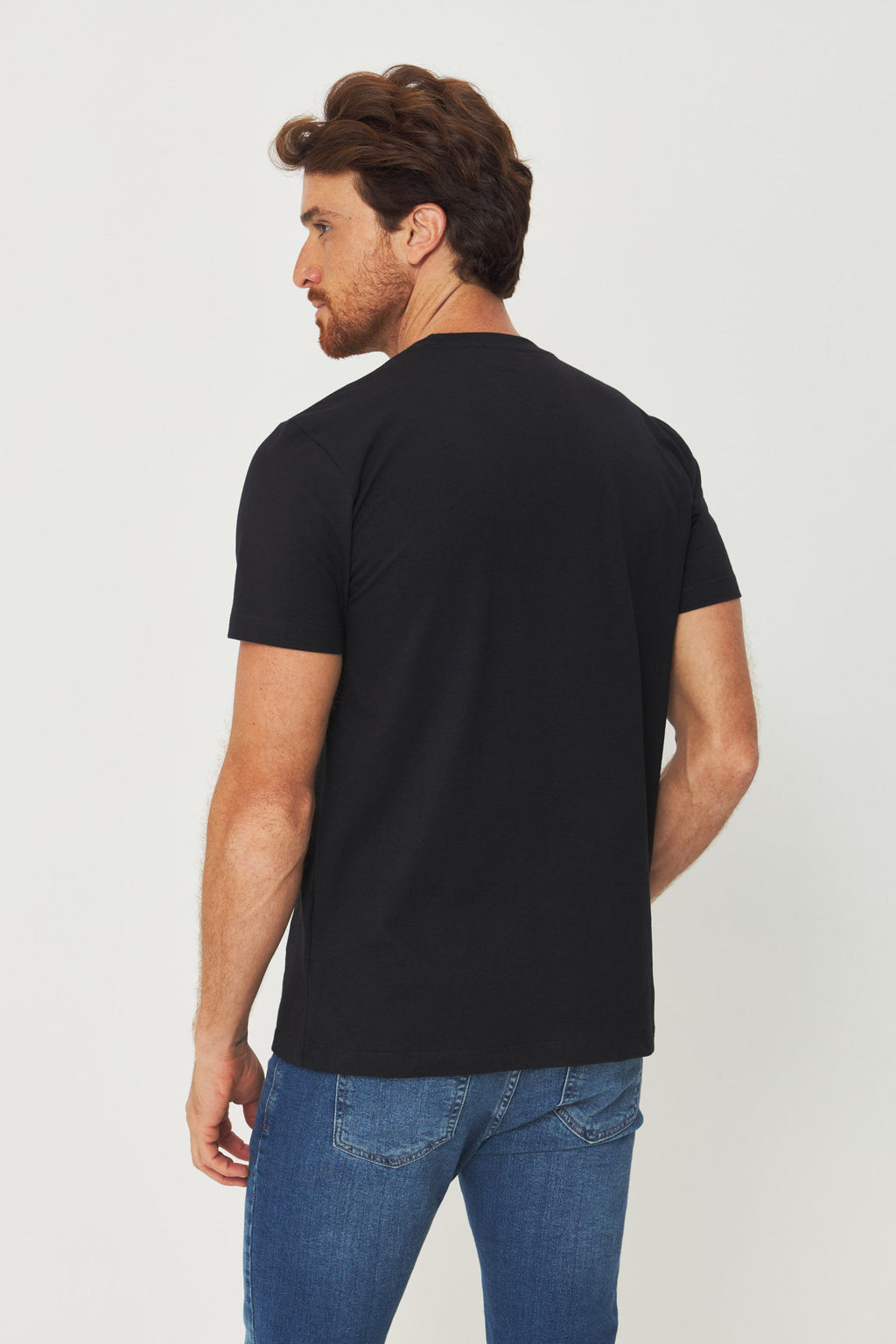 Camiseta Básica Clean Masculina Acostamento Preto
