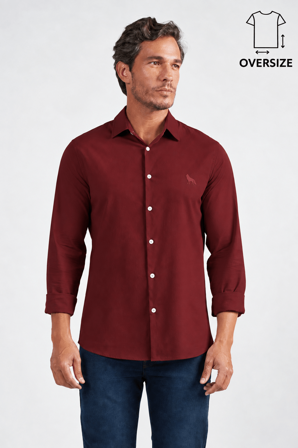 Camisa Manga Longa Masculina Oversize Acostamento Bordo