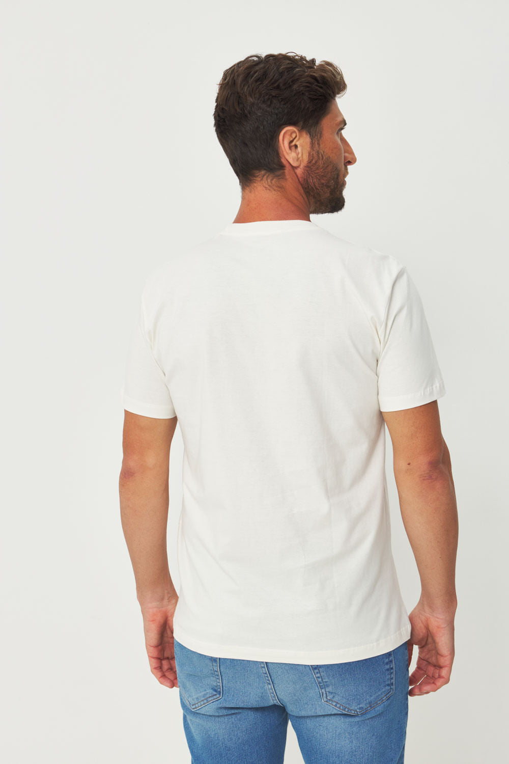 Camiseta Silk Touch Central Masculina Acostamento Branco