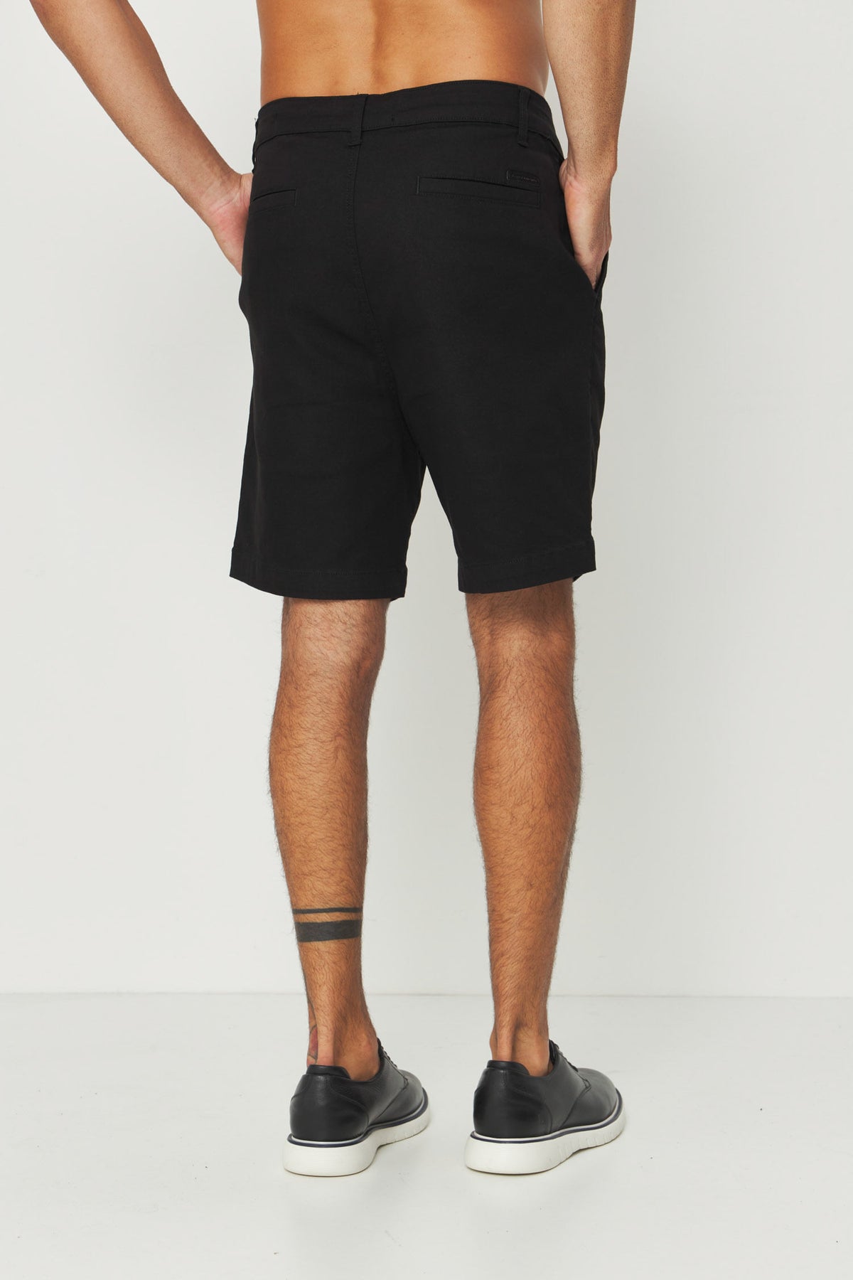 Bermuda Casual Versátil Masculina Acostamento Preto