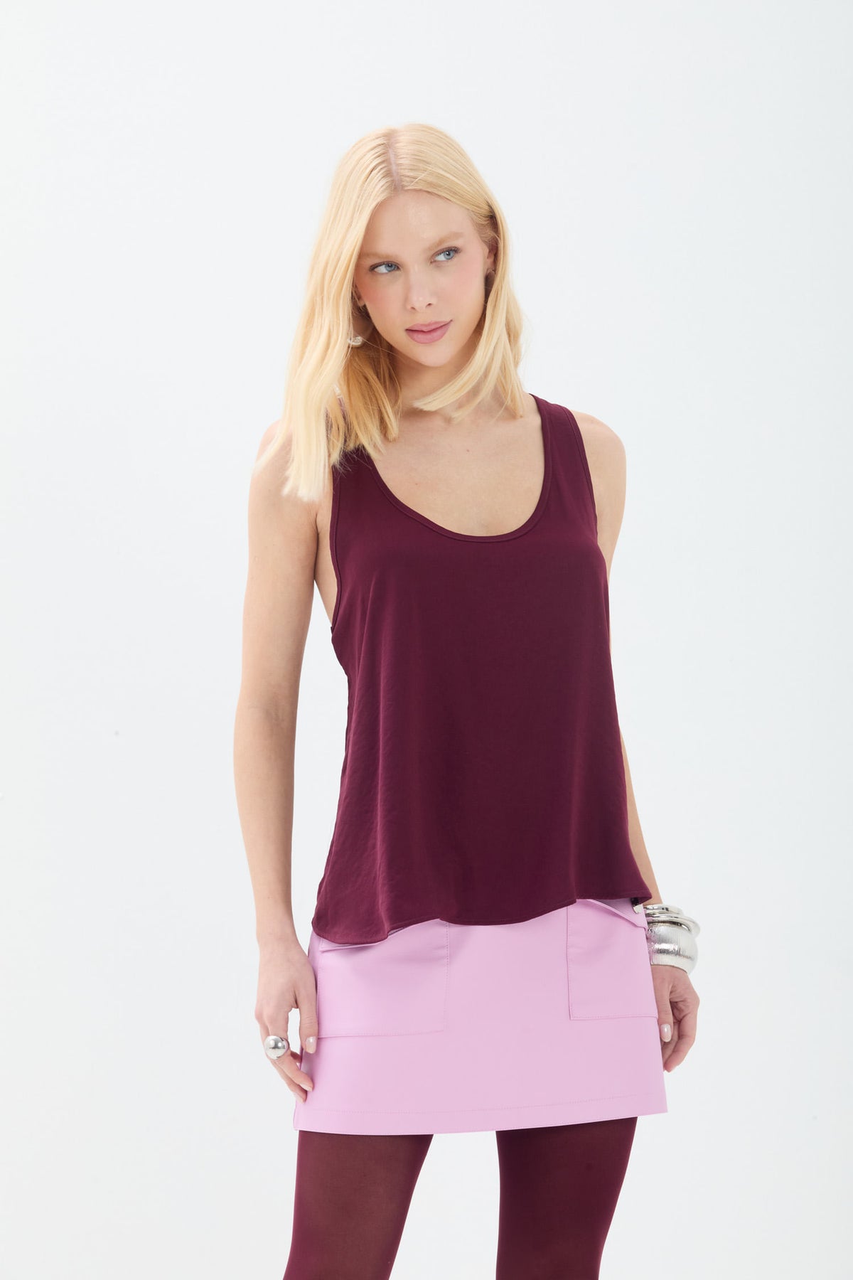 Regata Fluida Costas Cavada ACT Feminino Deep Ruby