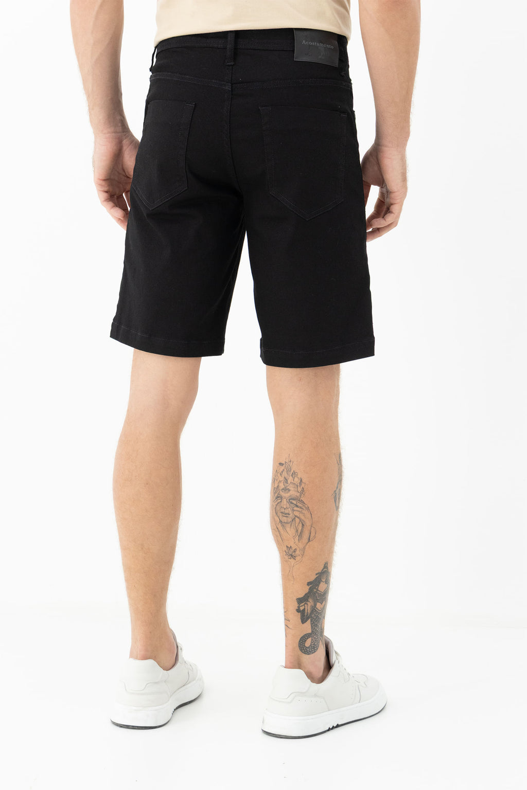 Bermuda Tech Sarja Básica Masculina Acostamento Jeans Escuro