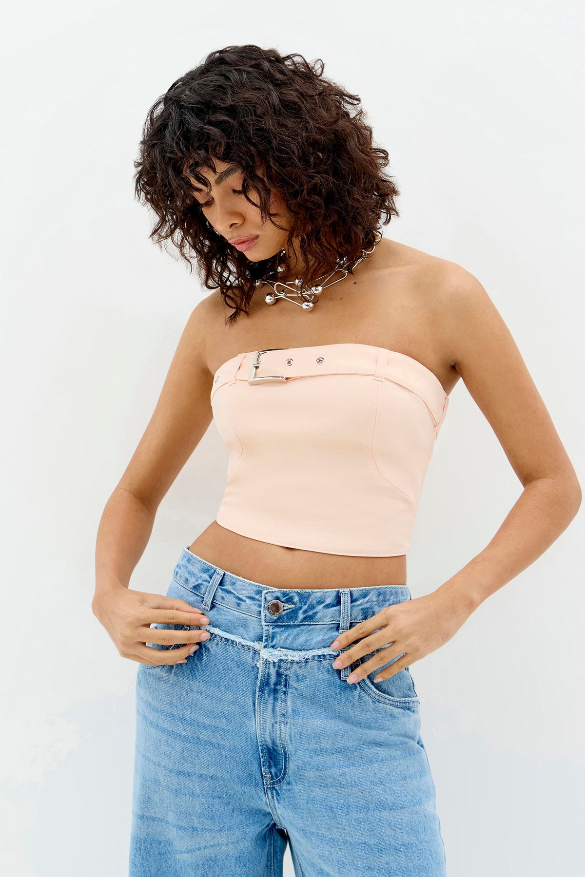 Blusa Sem Alça Com Faixa Feminina Inblanche Petala