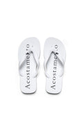 Chinelo Lettering Central Masculino Acostamento Branco