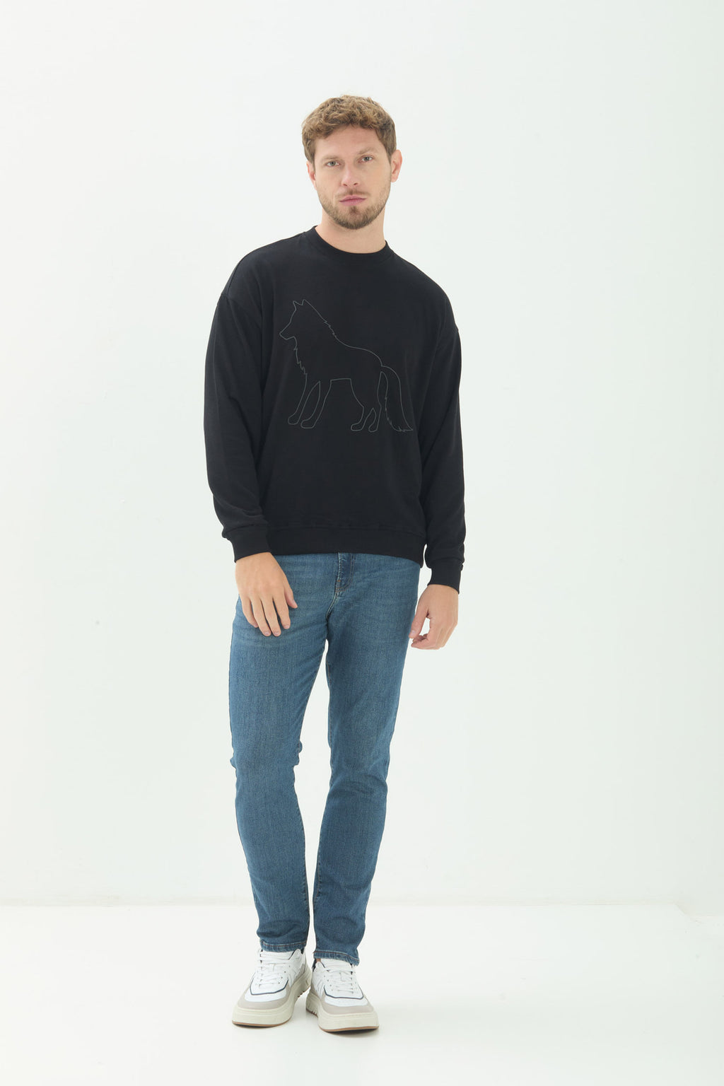 Blusão Moletom Casual Masculino Acostamento Preto