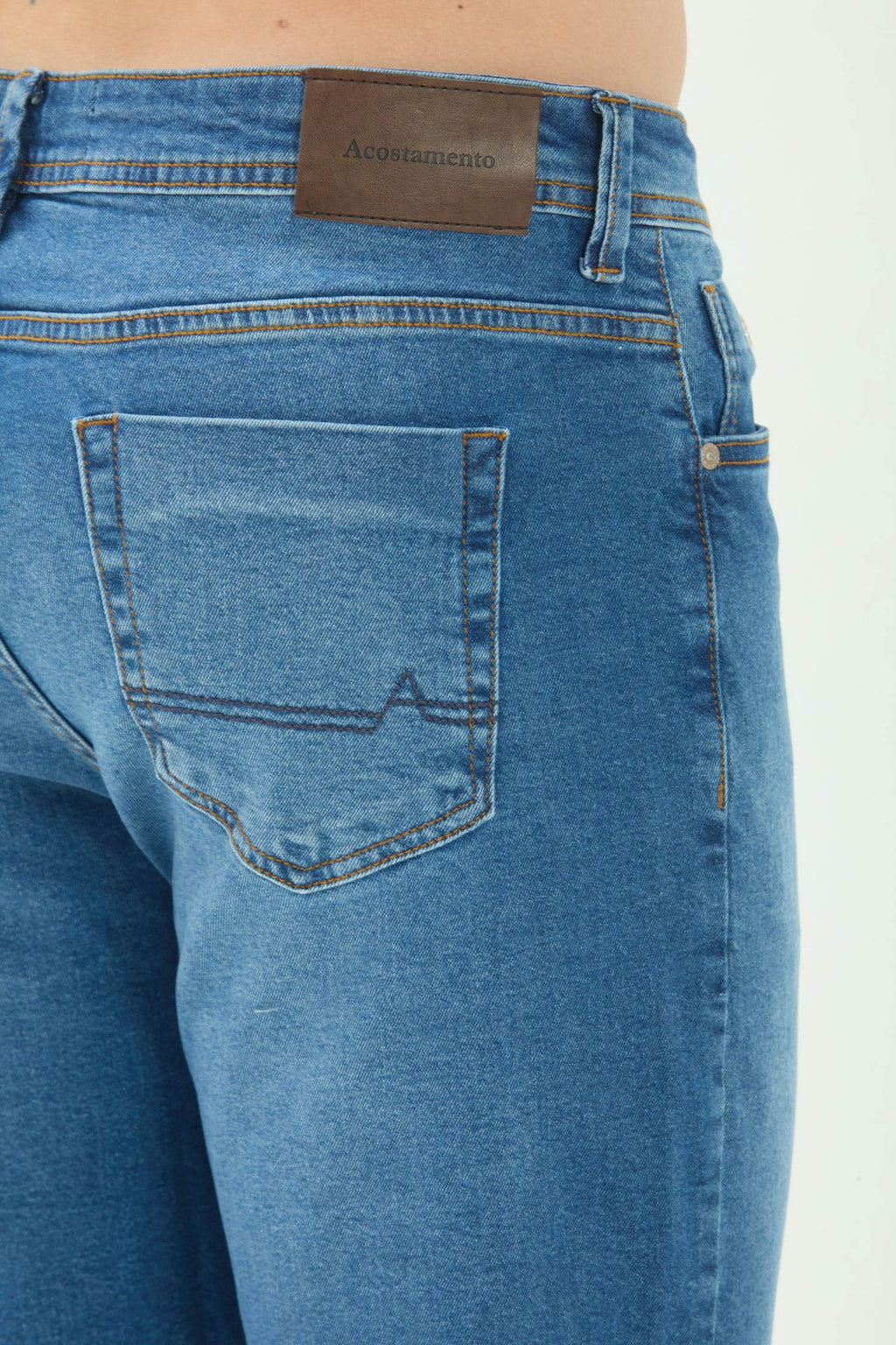 Calça Jeans Skinny Masculina Acostamento Jeans Intermediario