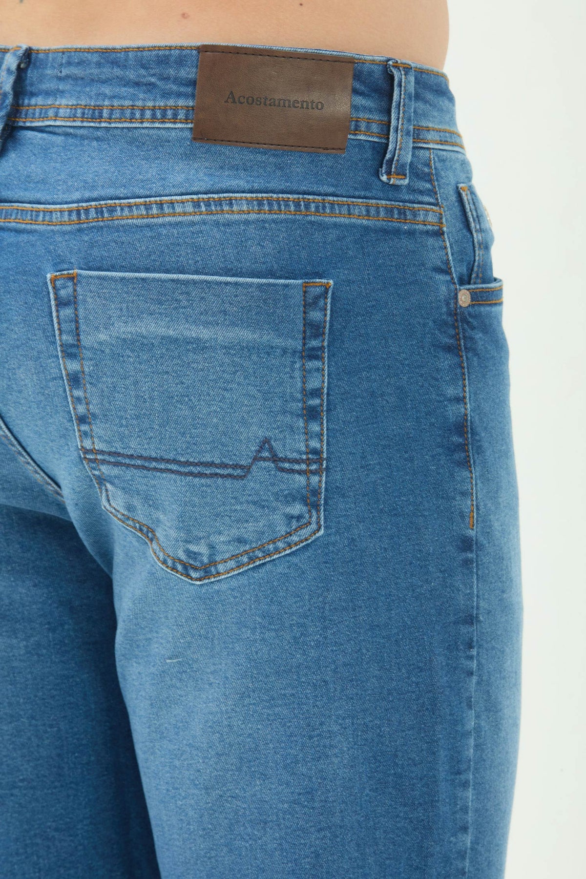 Calça Jeans Skinny Masculina Acostamento Jeans Intermediario