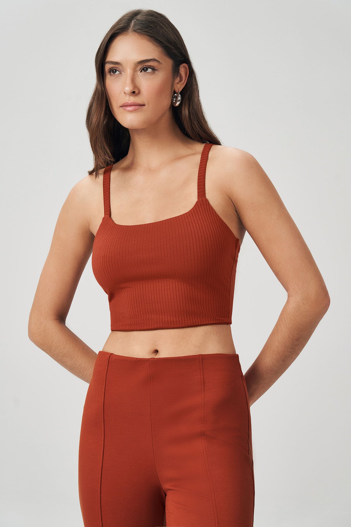 Top Canelado Feminino Acostamento Cassis