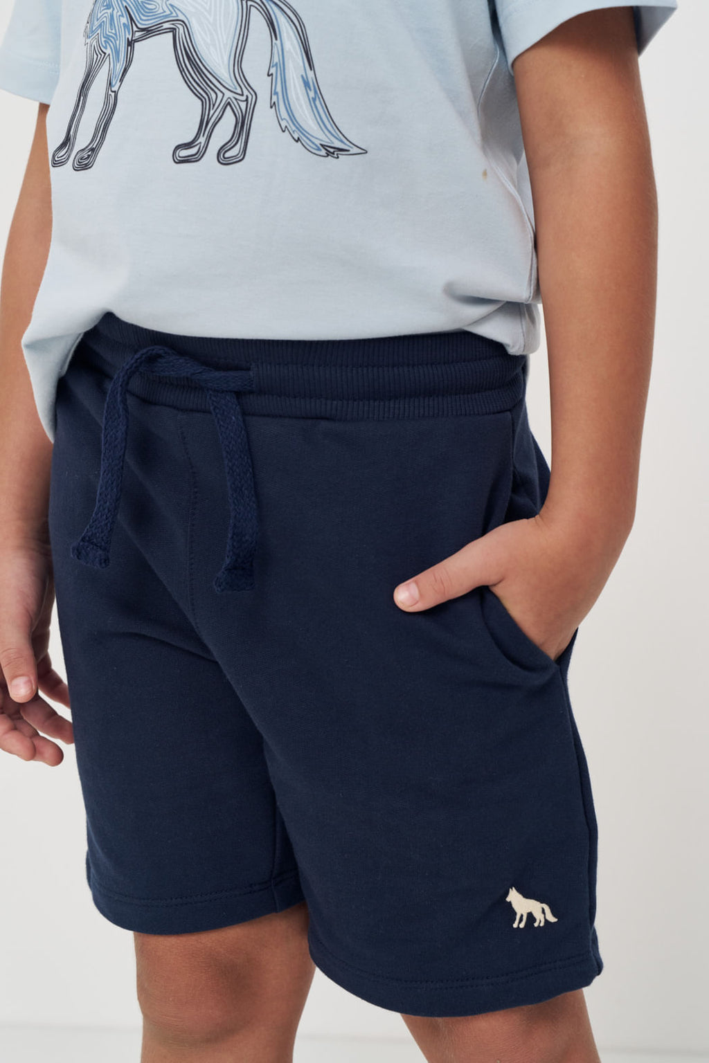 Bermuda Moletom Com Bolsos Menino Acostamento Next Marinho