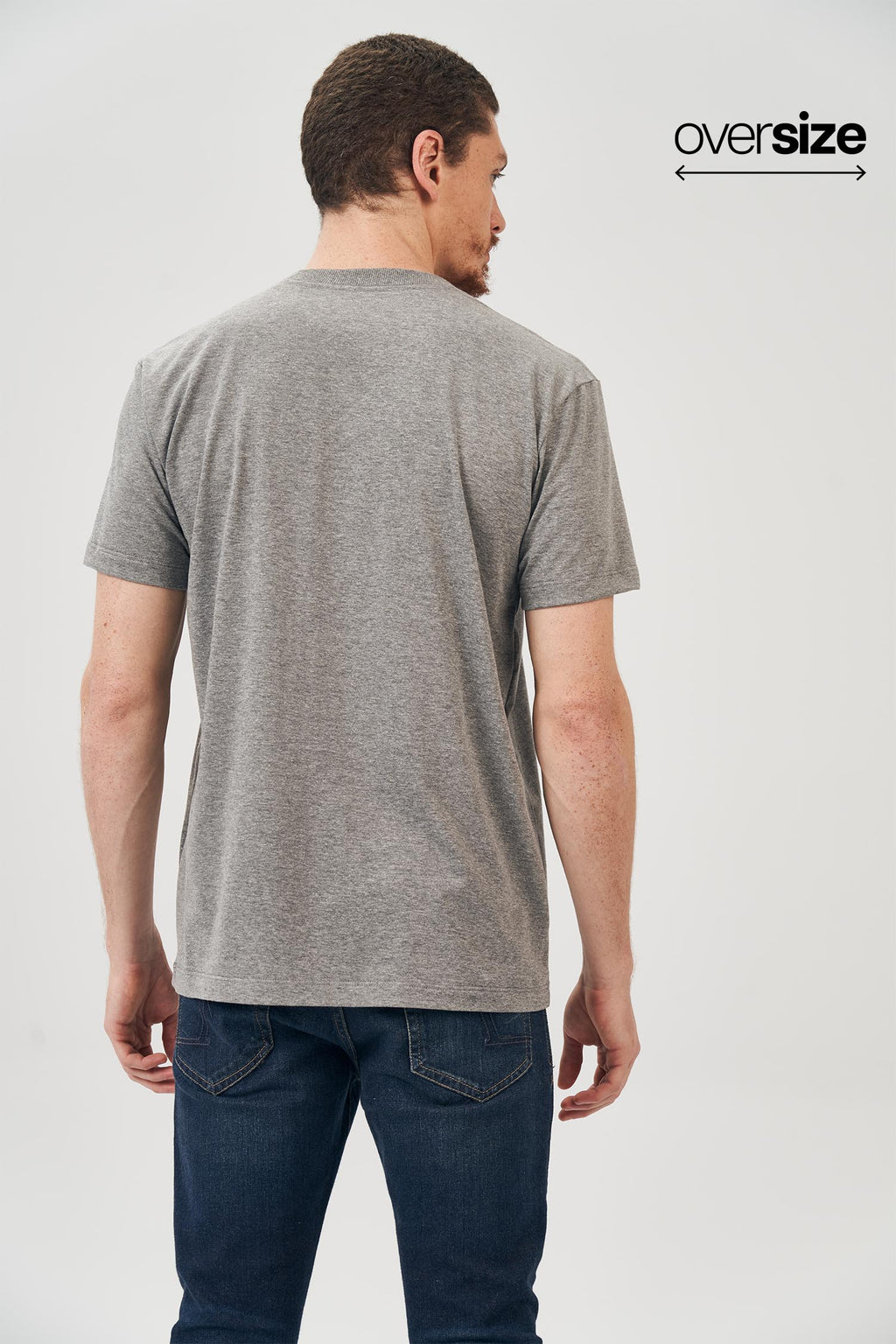 Camiseta Wolf Rebel Masculina Oversize Acostamento Mescla Grafite