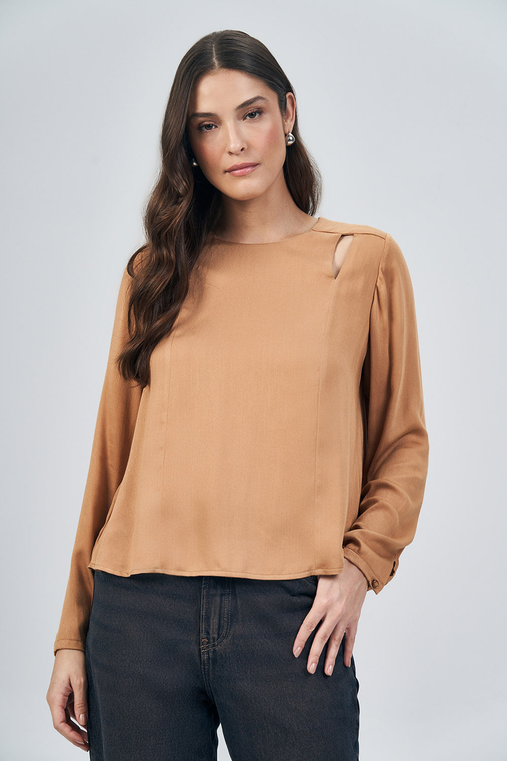 Blusa Cut Detail Feminina Acostamento Siena