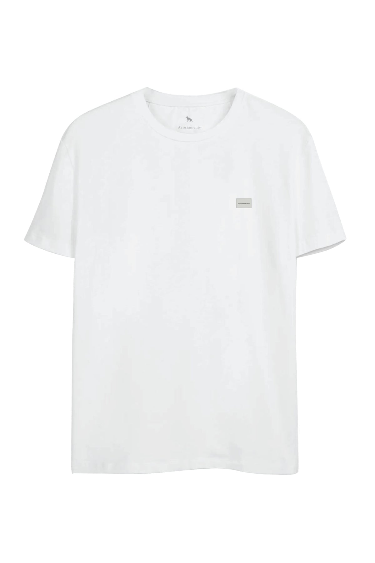 Camiseta Tag Bordada Masculina Oversize Acostamento Branco