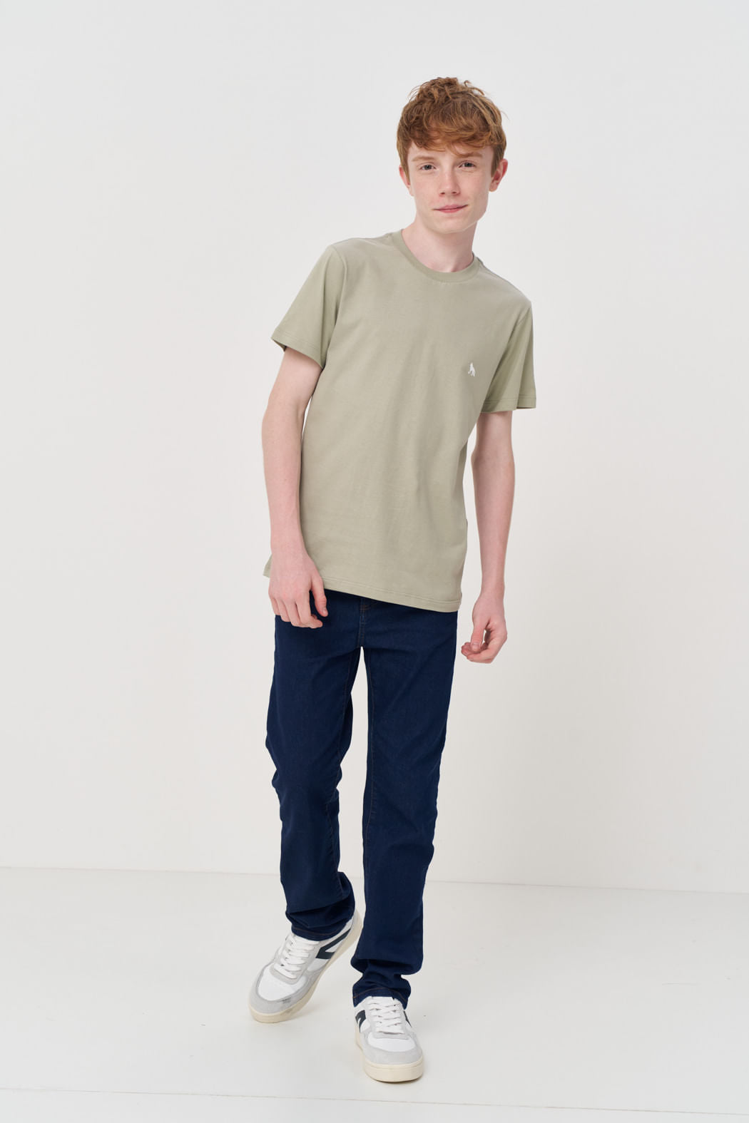 Camiseta Estampada Costas Menino Acostamento Next Verde Salvia