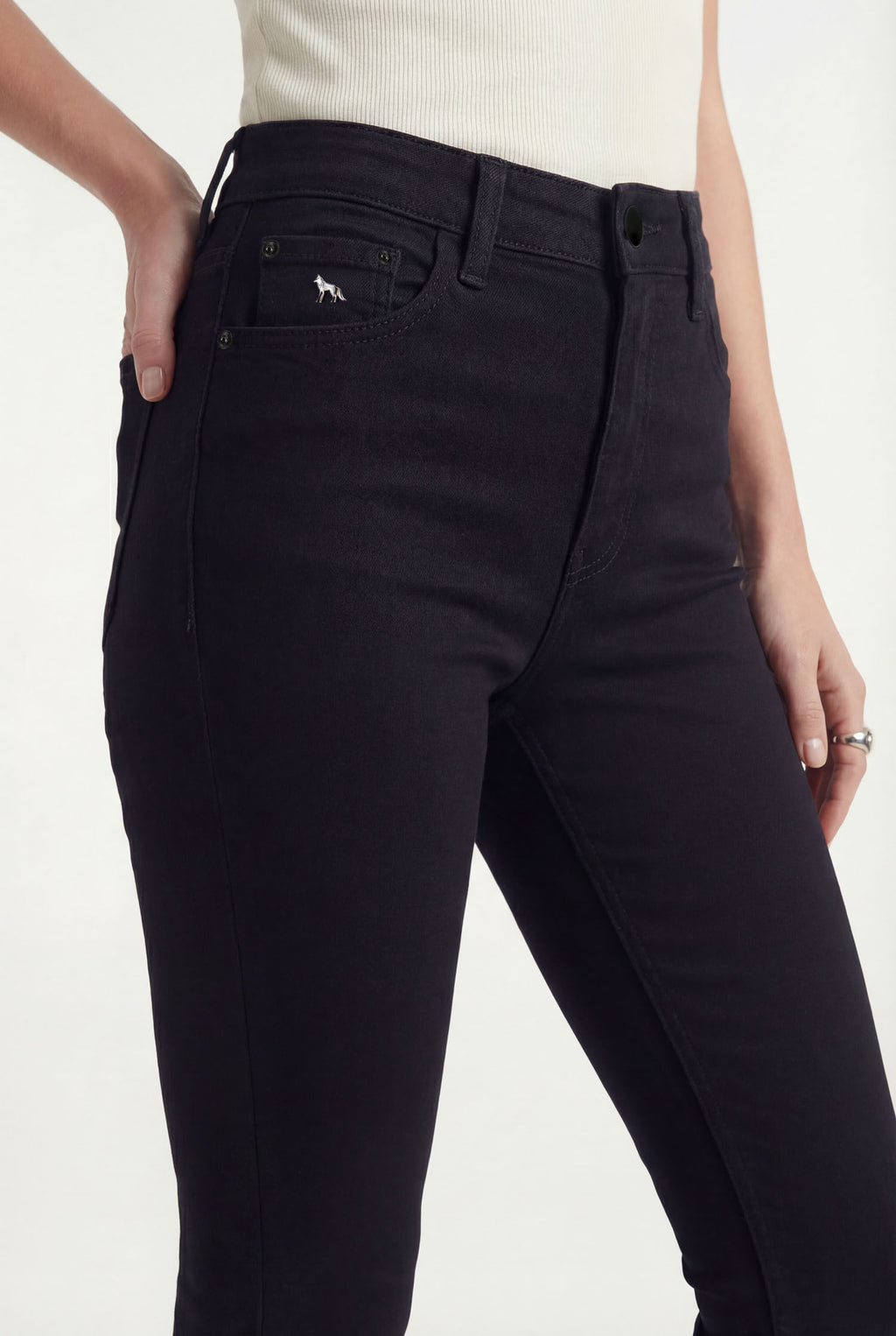 Calça Jeans Skinny Cintura Alta ACT Feminina Jeans Escuro