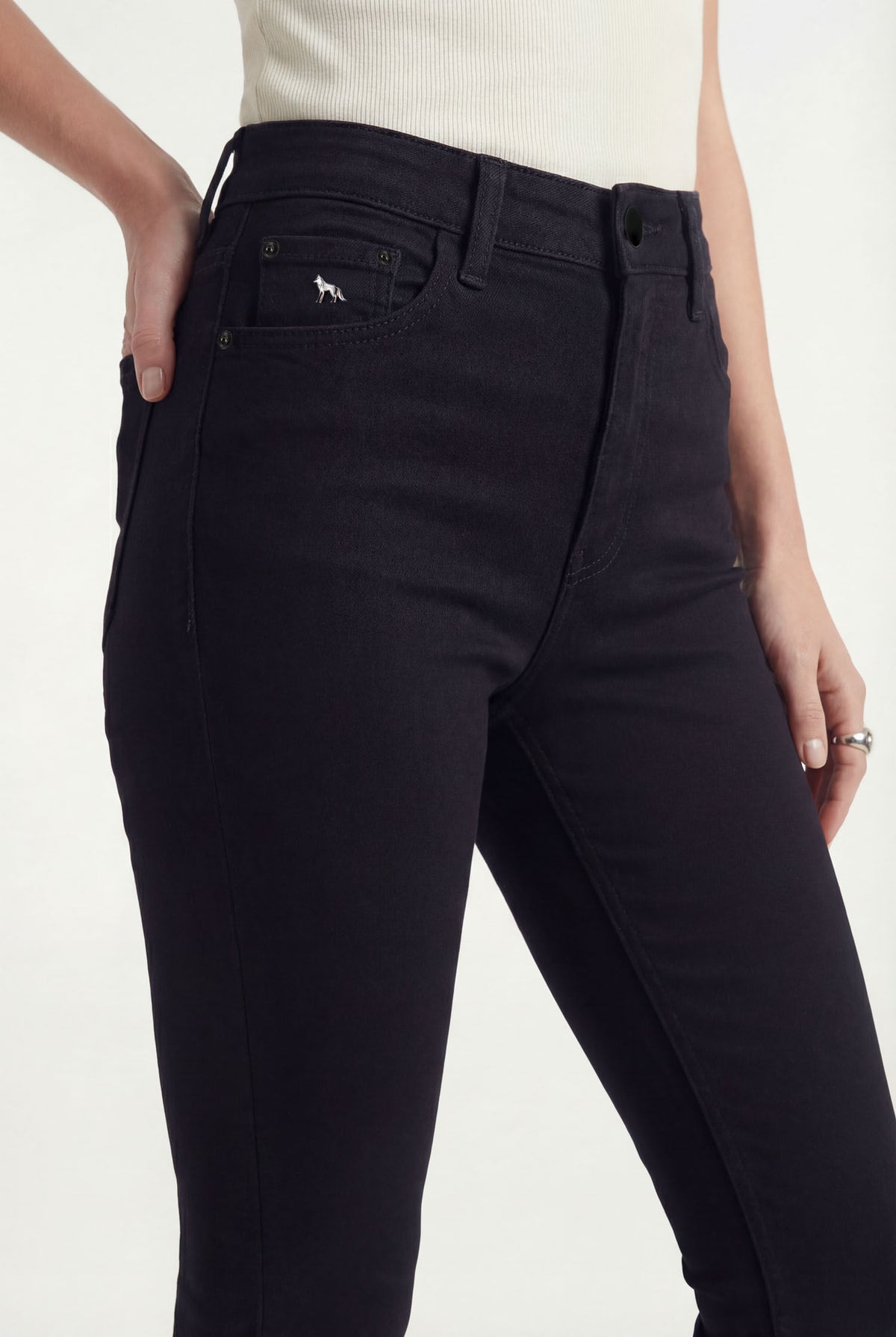 Calça Jeans Skinny Cintura Alta ACT Feminina Jeans Escuro